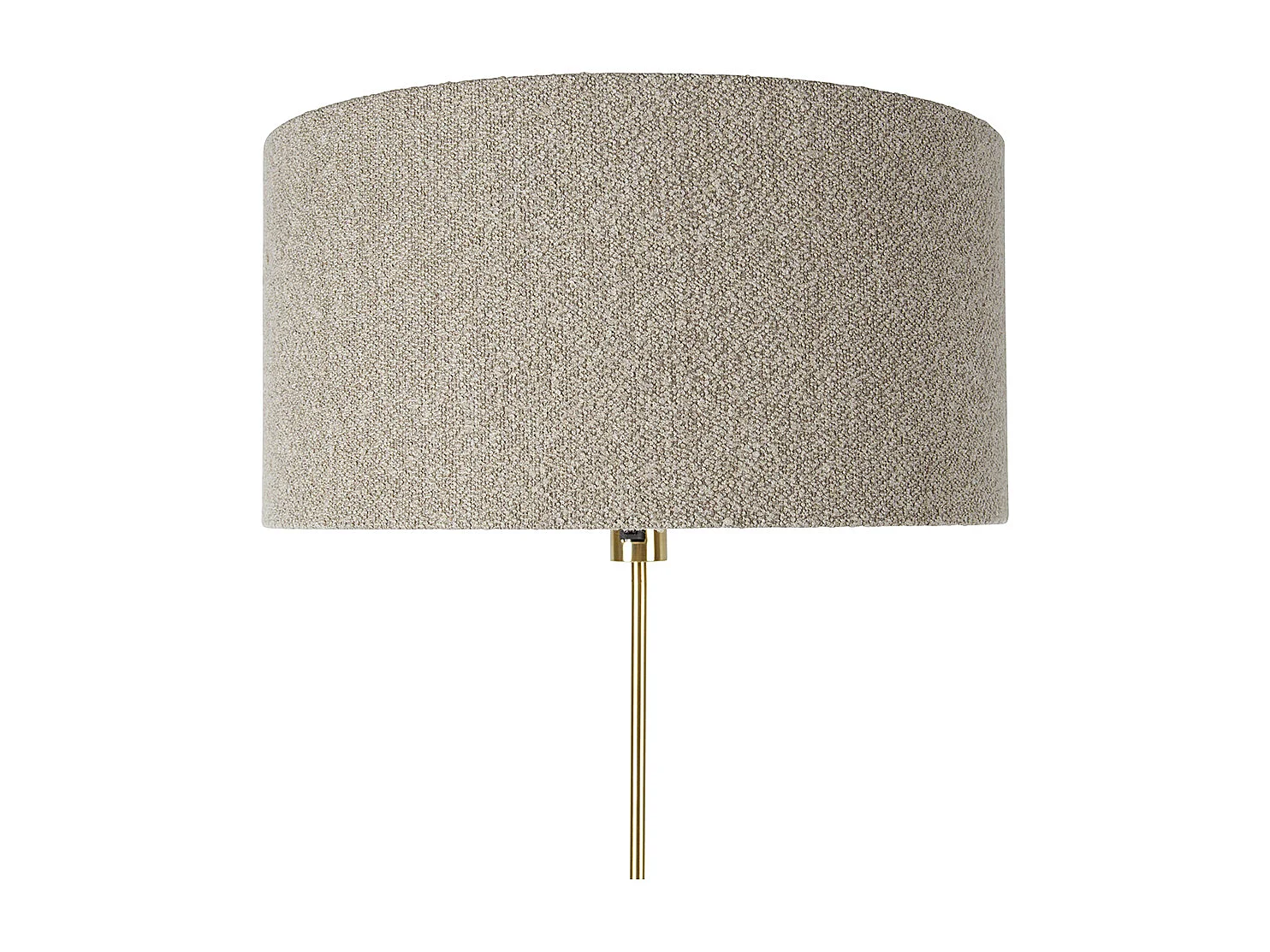 Lampadaire orientable or avec abat-jour bouclé taupe 50 cm - Parte