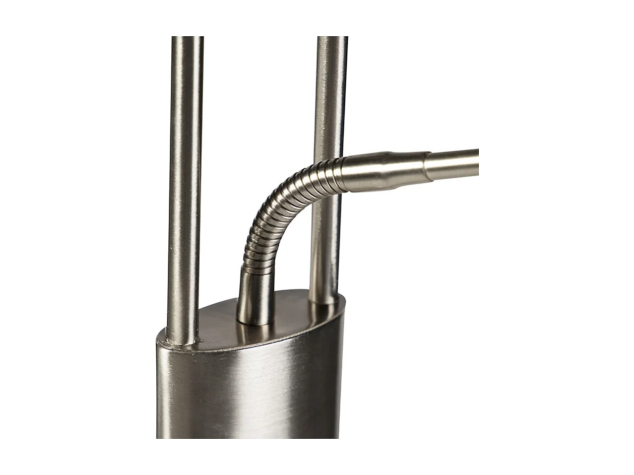 Lampadaire en acier avec bras de lecture avec LED et port USB - Séville