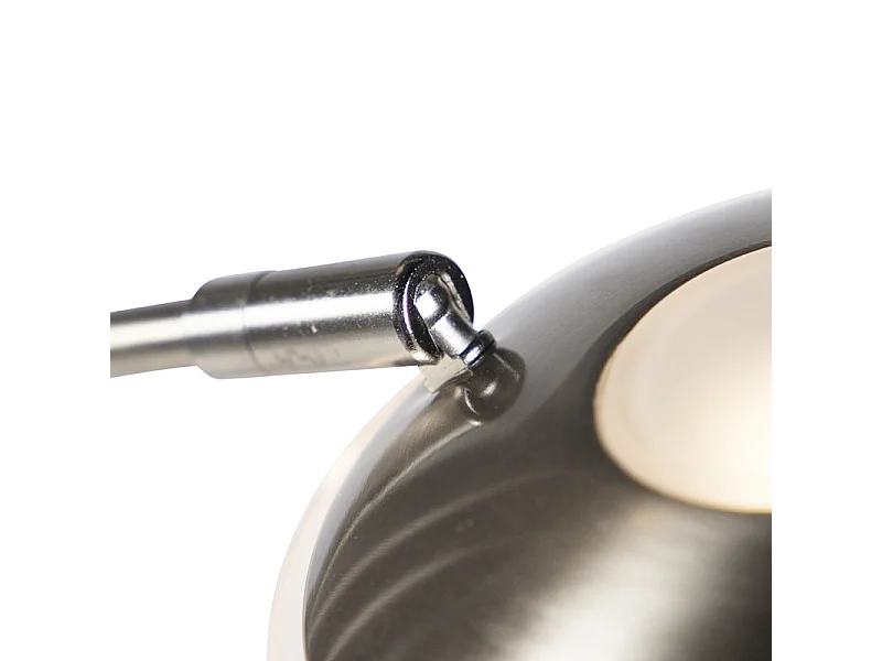 Lampadaire en acier avec bras de lecture, LED et port USB - Sevilla