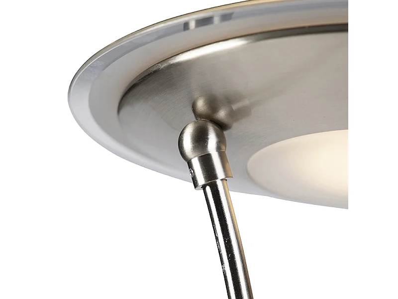 Lampadaire en acier avec bras de lecture, LED et port USB - Sevilla