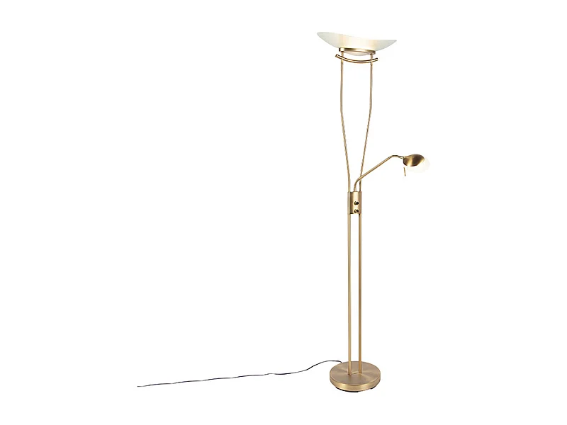 Lampadaire moderne en bronze avec LED et dimmer - Lexus