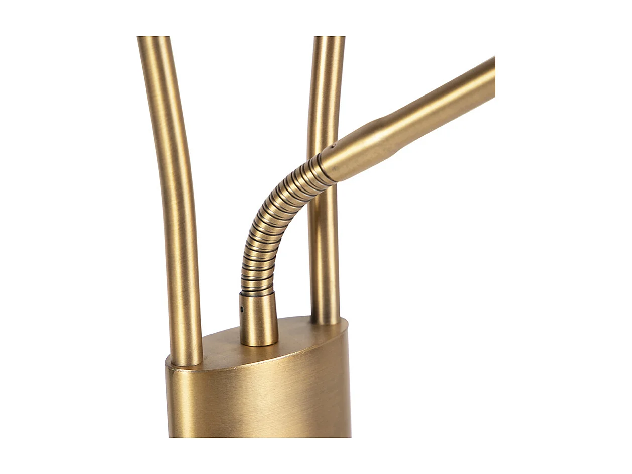 Lampadaire moderne en bronze avec LED et dimmer - Lexus