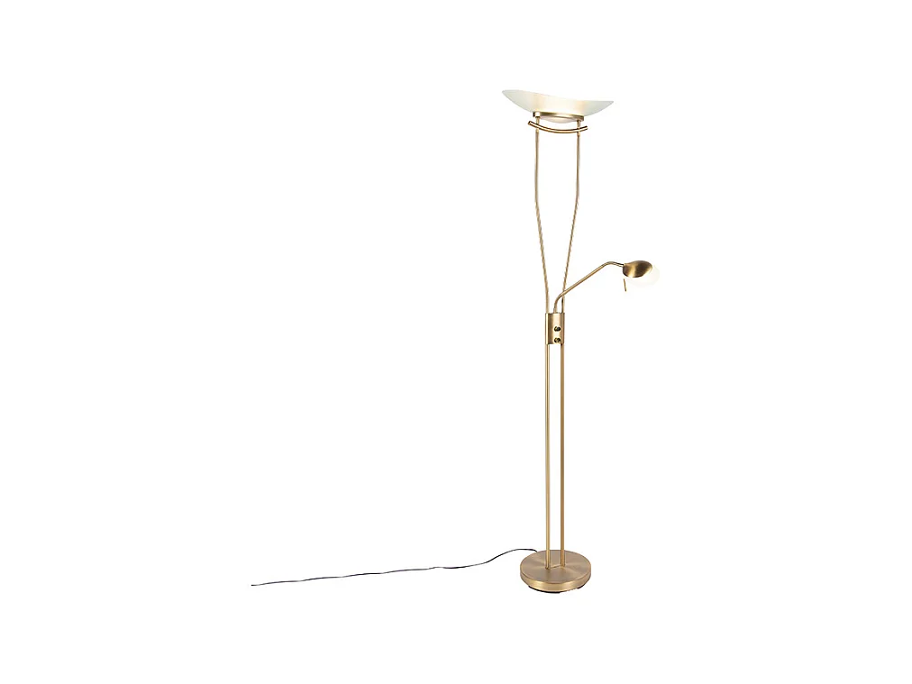 Lampadaire moderne en bronze avec LED et dimmer - Lexus