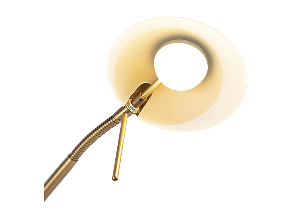 Lampadaire moderne bronze avec LED et variateur - Lexus