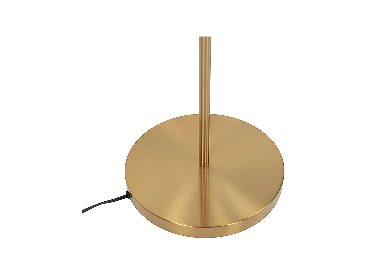 Lampadaire Art Déco en laiton avec verre rose - Pallon Mezzi