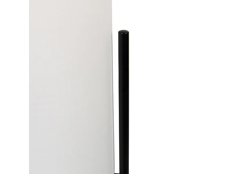 Lampadaire design abat-jour en lin noir blanc - Rich