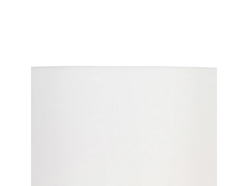 Lampadaire design abat-jour en lin noir blanc - Rich