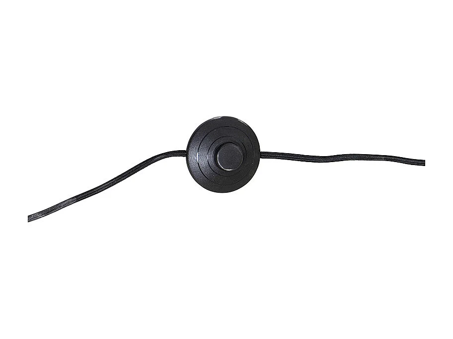 Lampadaire design abat-jour en lin noir blanc - Rich