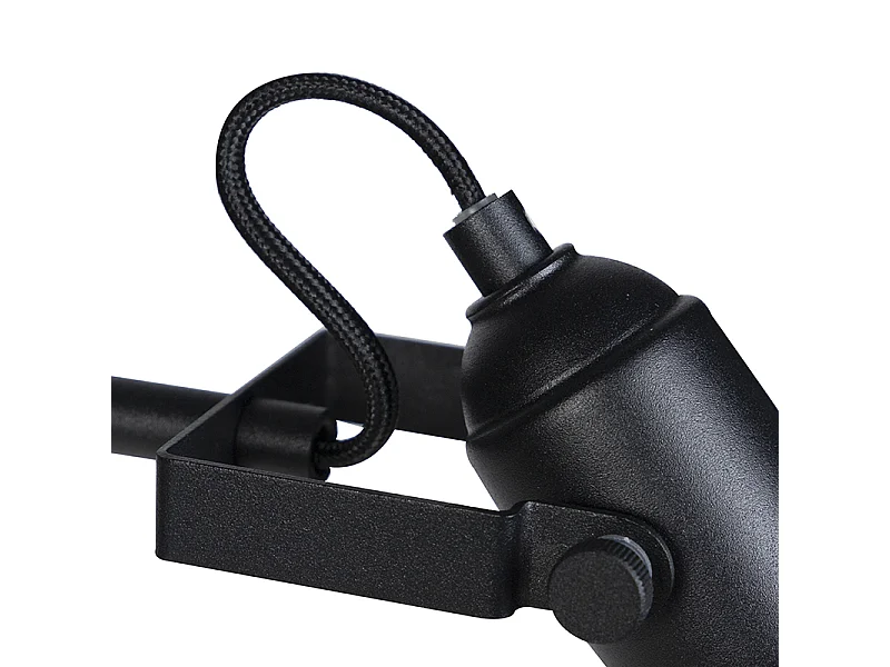 Lampadaire industriel noir et or 1 lumière - Tommy