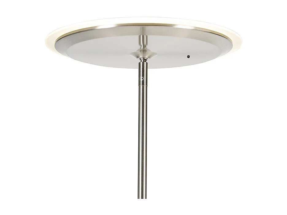 Lampadaire moderne en acier avec LED avec télécommande et bras de lecture - Strela