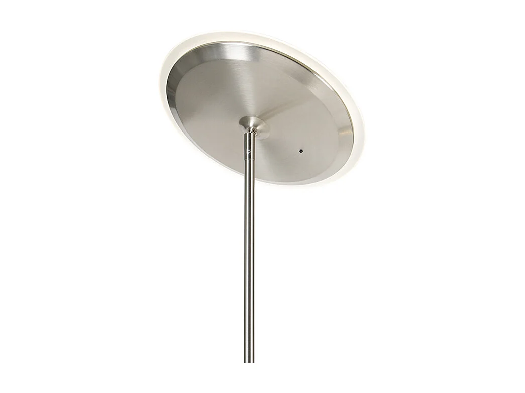 Lampadaire moderne en acier avec LED avec télécommande et bras de lecture - Strela