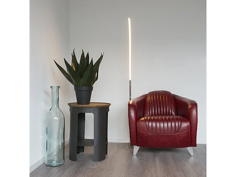 Lampadaire moderne en acier avec LED et variateur à 3 niveaux - Élégant