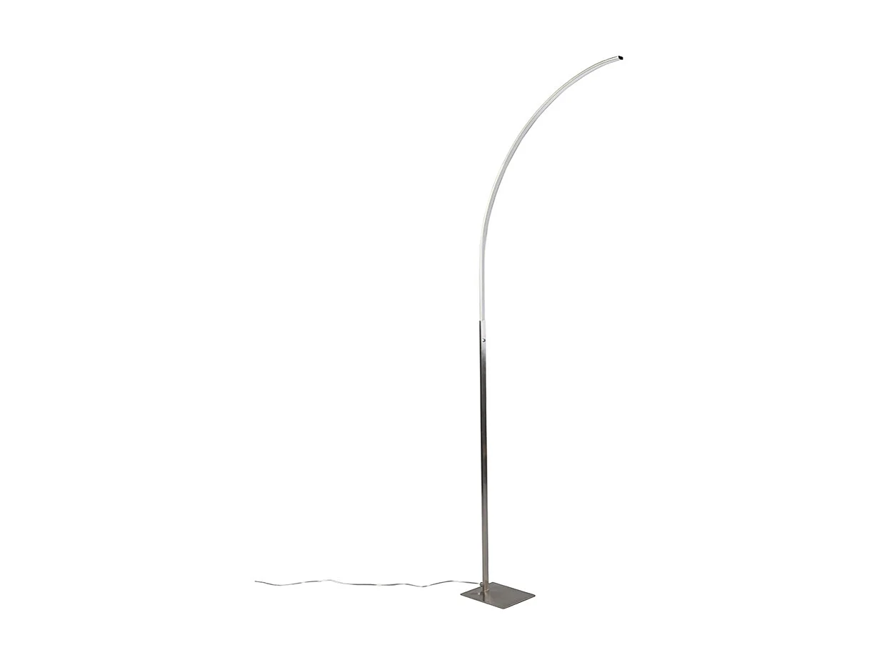 Lampadaire moderne en acier avec LED et variateur à 3 niveaux - Élégant
