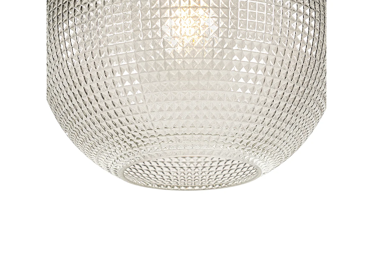 Lampadaire design noir avec verre fumé - Chico