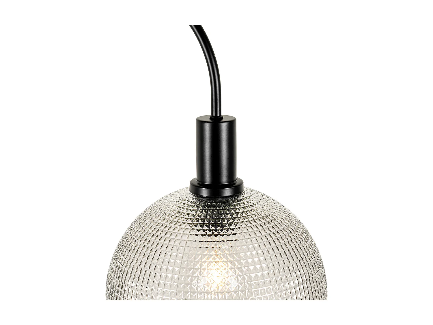 Lampadaire design noir avec verre fumé - Chico