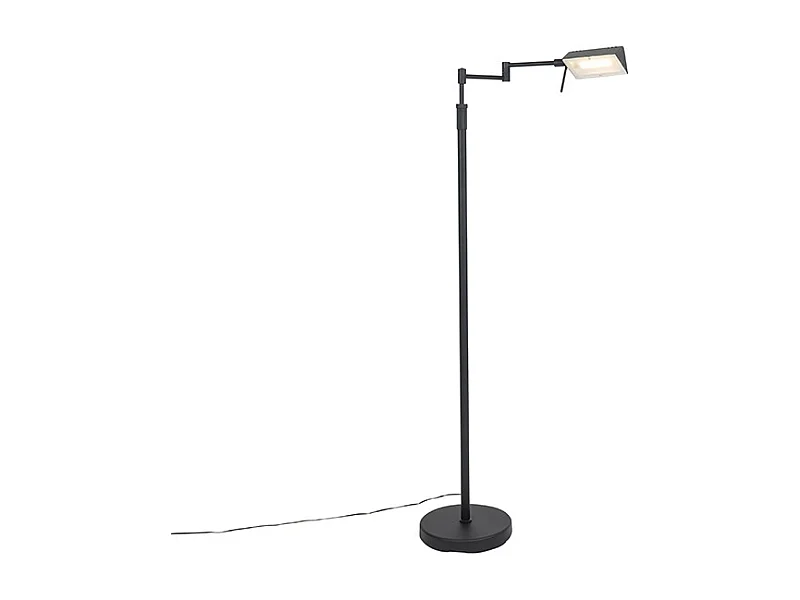 Lampadaire design noir avec LED et variateur tactile - Notia