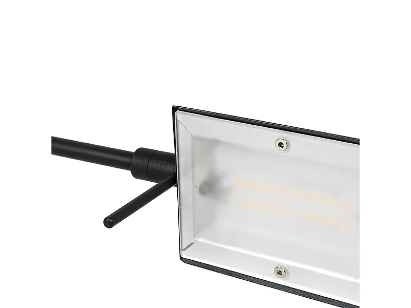 Lampadaire design noir avec LED avec variateur tactile - Notia
