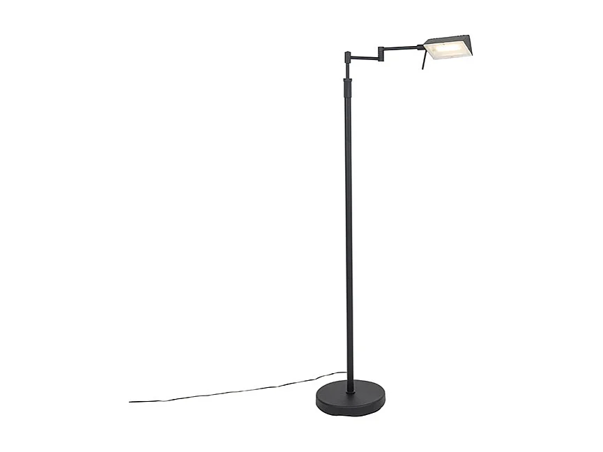 Lampadaire design noir avec LED et variateur tactile - Notia