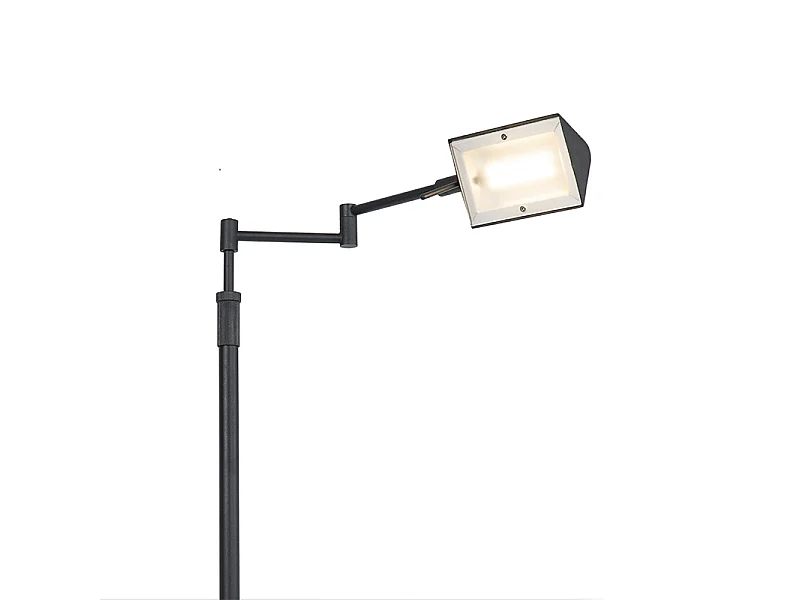 Lampadaire design noir avec LED et variateur tactile - Notia