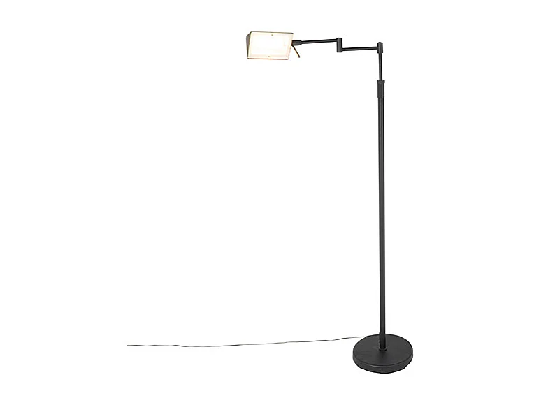 Lampadaire design noir avec LED et variateur tactile - Notia