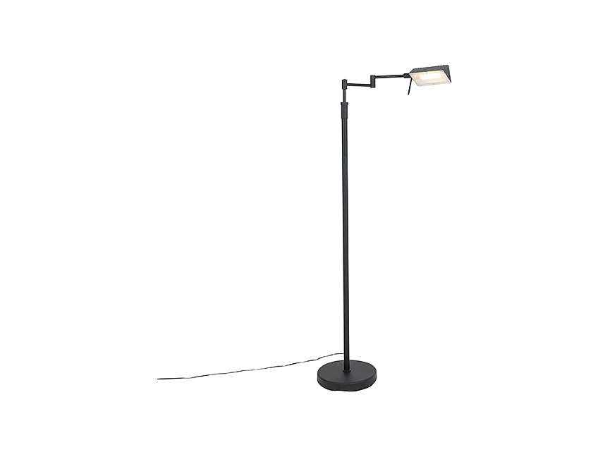 Lampadaire design noir avec LED avec variateur tactile - Notia