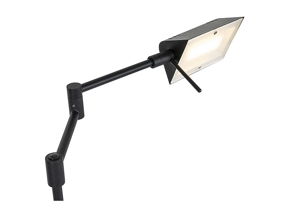 Lampadaire design noir avec LED et variateur tactile - Notia
