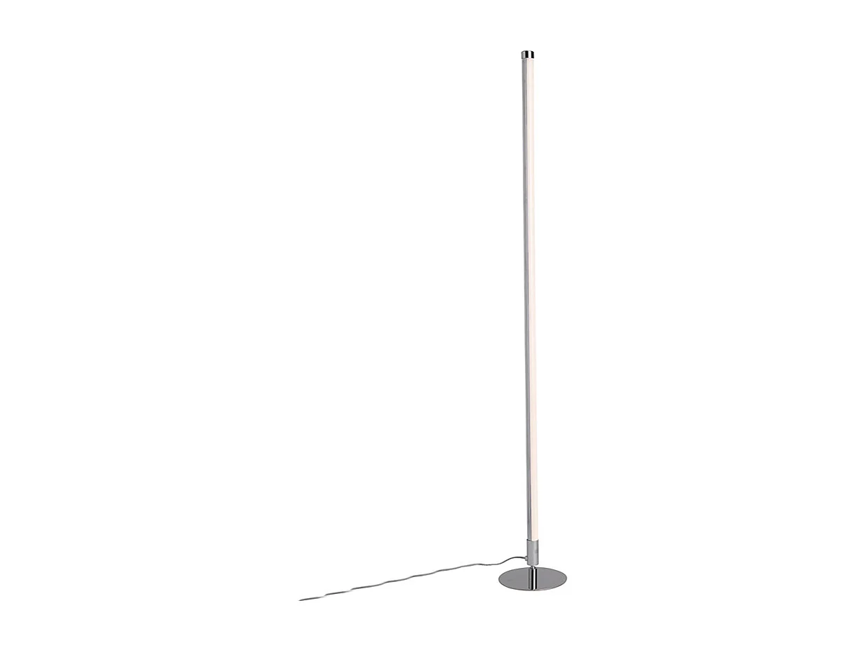 Lampadaire moderne chromé avec LED à 3 niveaux de luminosité - Line-up