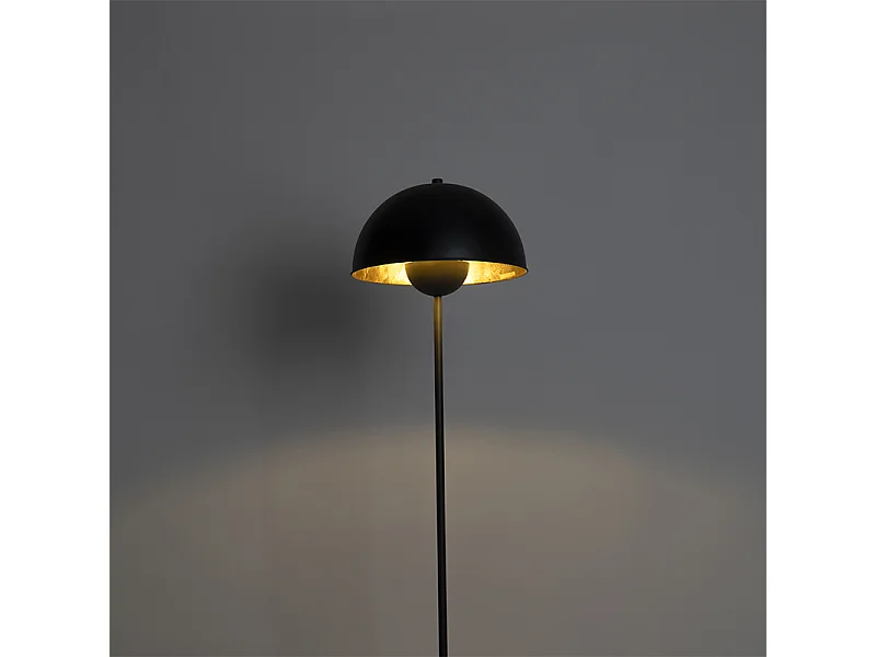 Lampadaire industriel noir avec or 160 cm - Magnax