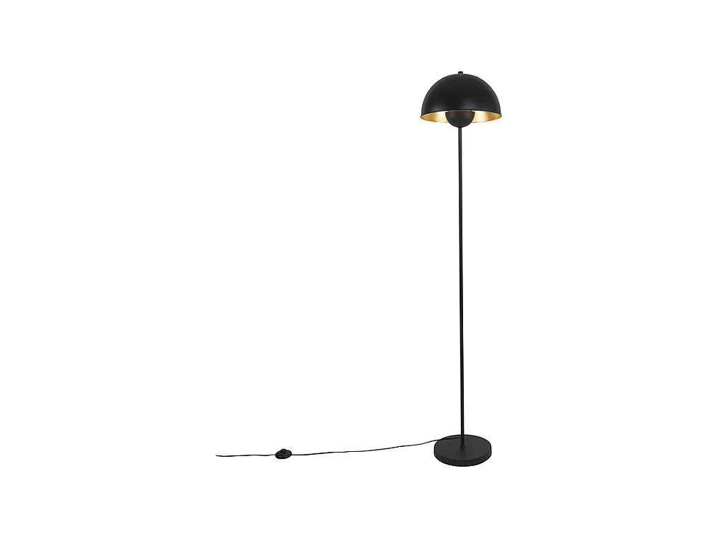 Lampadaire industriel noir avec or 160 cm - Magnax