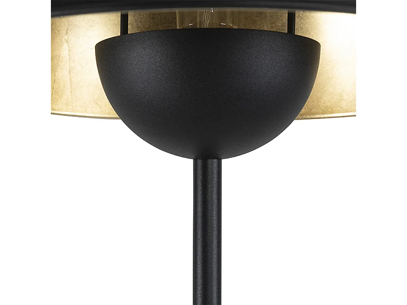 Lampadaire industriel noir avec or 160 cm - Magnax