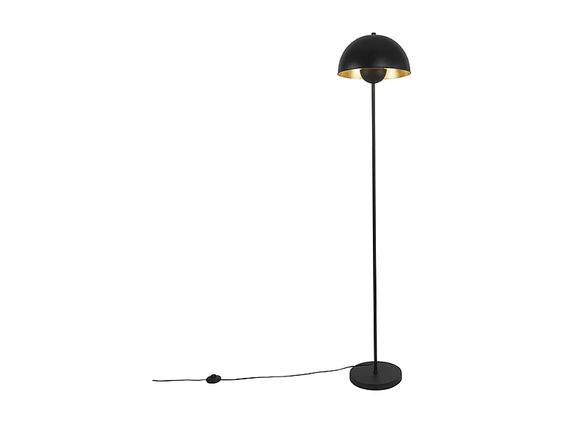 Lampadaire industriel noir avec or 160 cm - Magnax