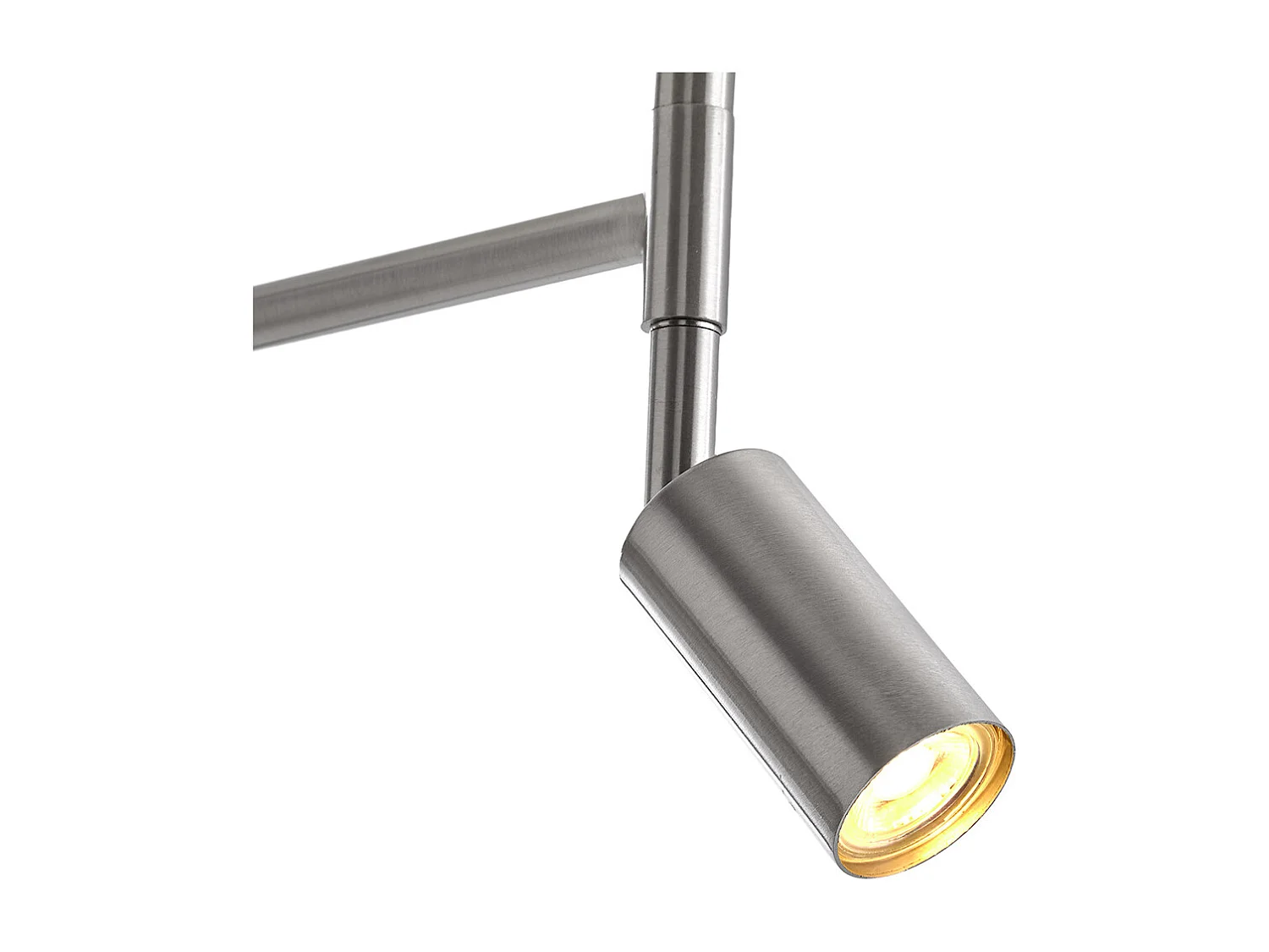 Lampadaire en acier avec abat-jour blanc et liseuse orientable - Ladas