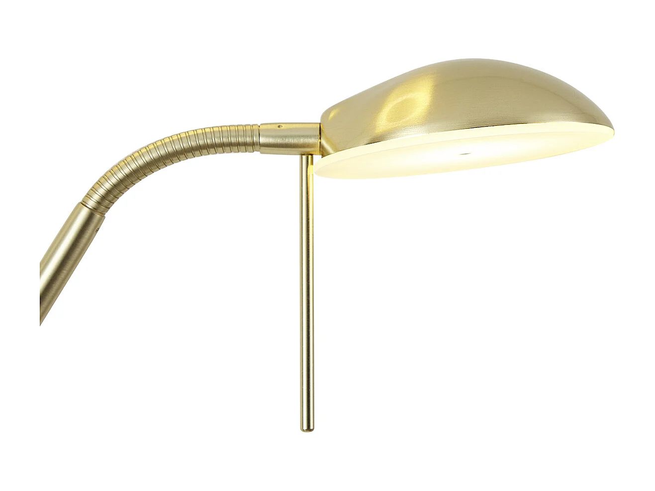 Lampadaire moderne doré avec bras de lecture avec LED et variateur - Divo