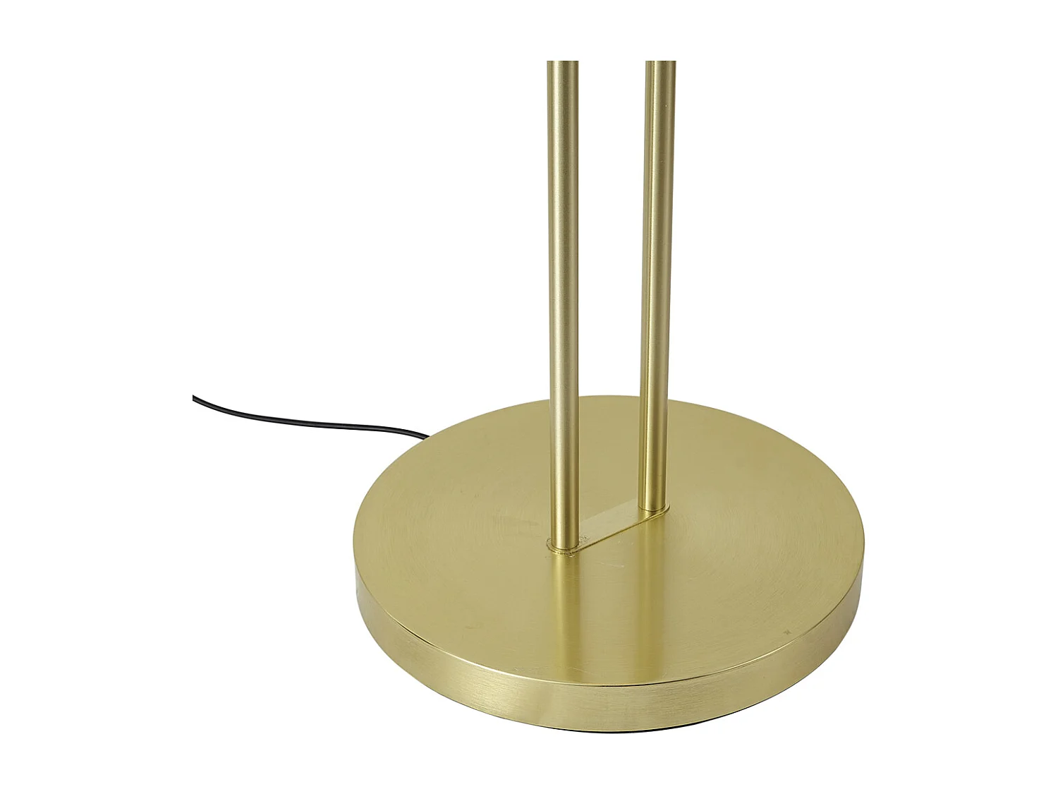 Lampadaire moderne doré avec bras de lecture avec LED et variateur - Divo