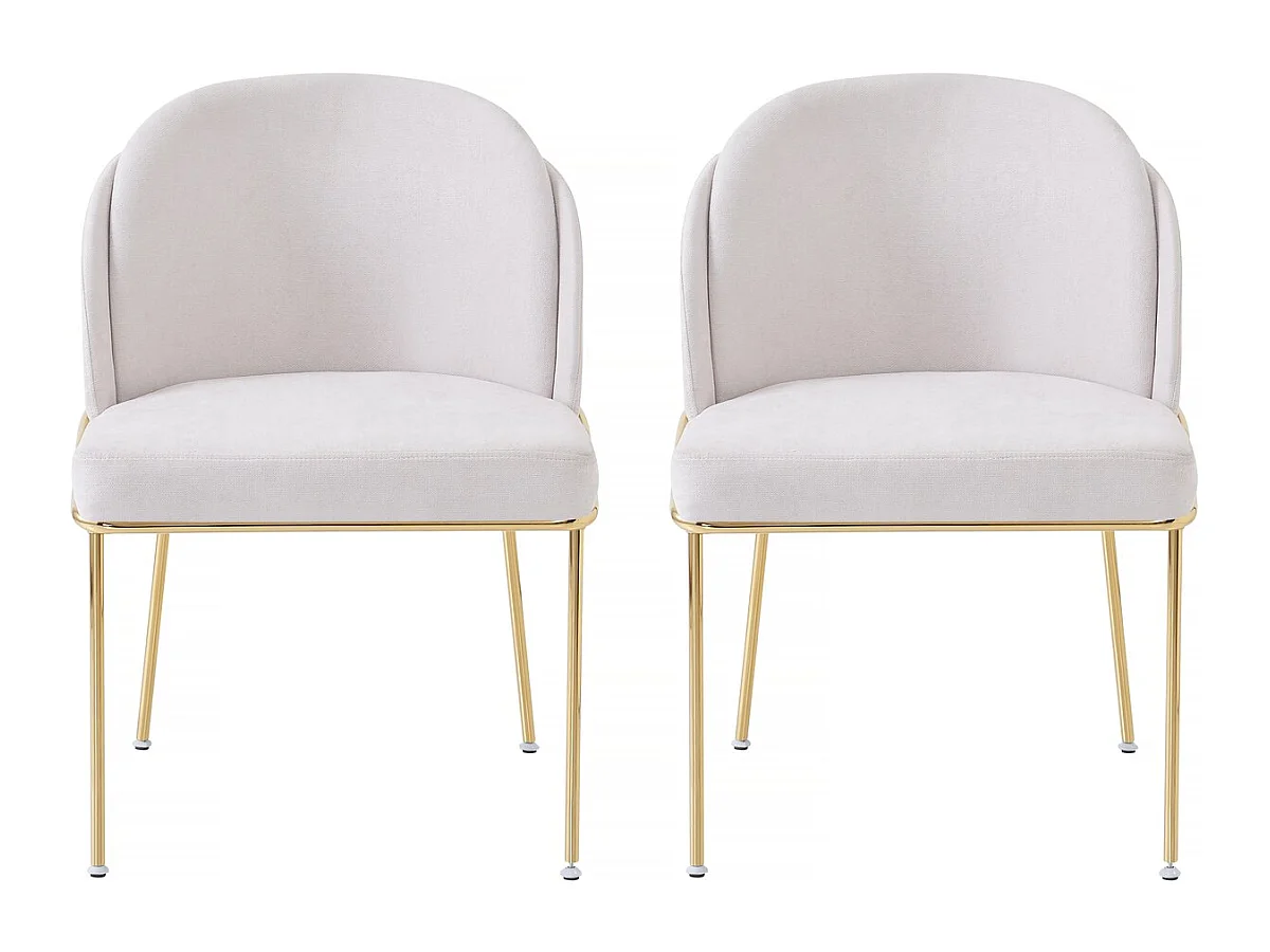 Lot de 2 chaises de salle à manger "Olivia" - Blanc