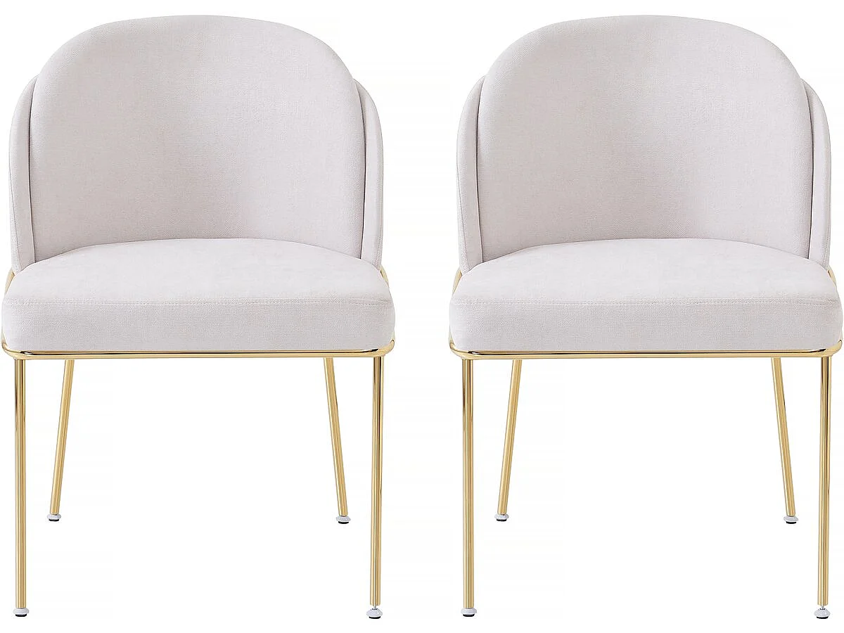 Lot de 2 chaises de salle à manger "Olivia" - Blanc