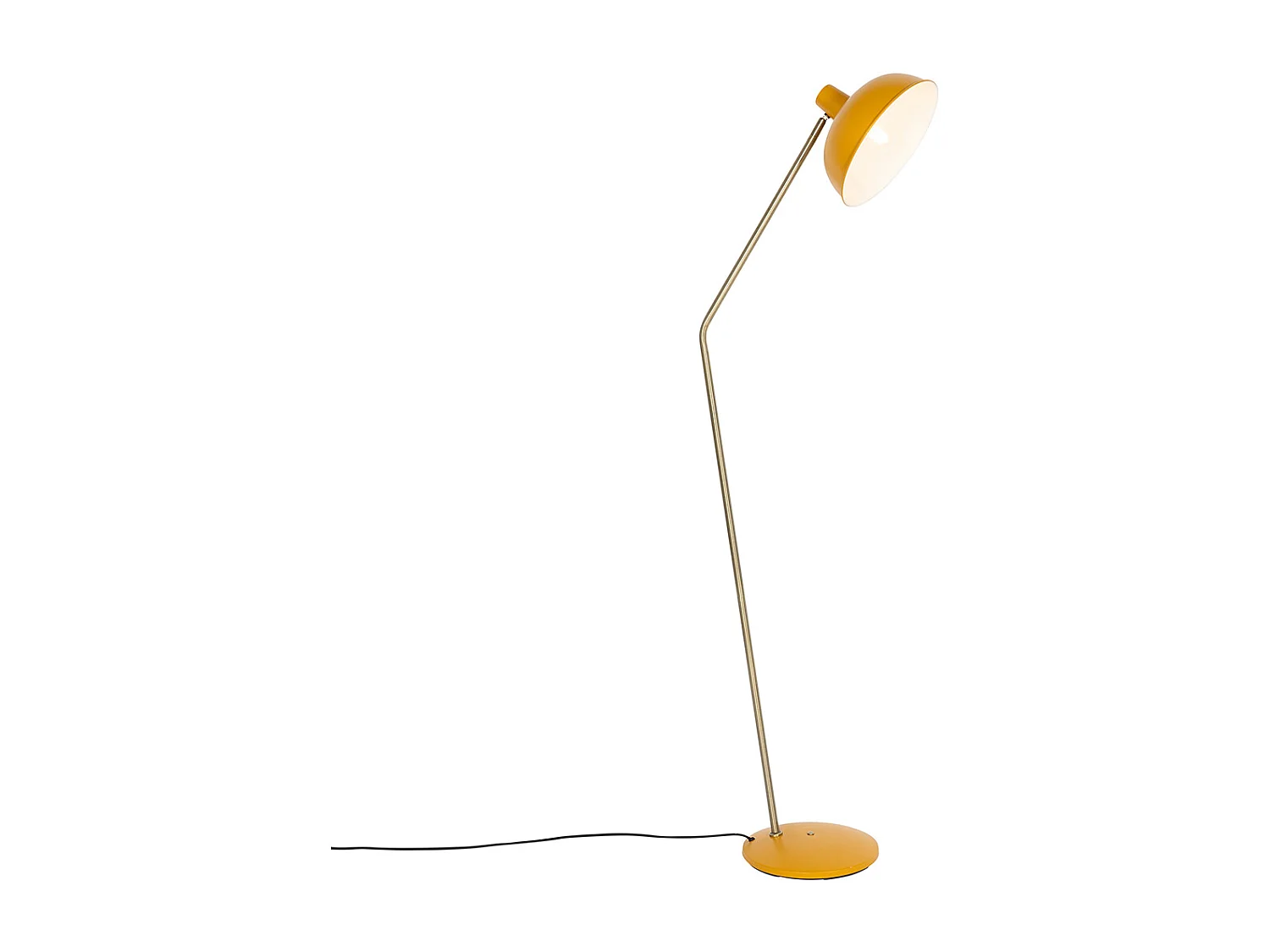 Lampadaire rétro jaune et bronze - Milou