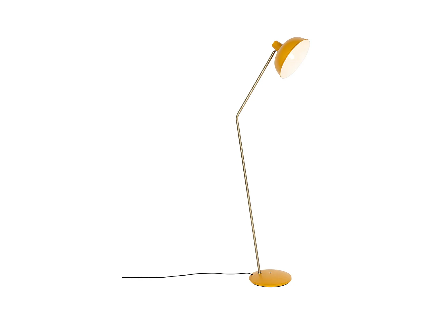 Lampadaire rétro jaune et bronze - Milou