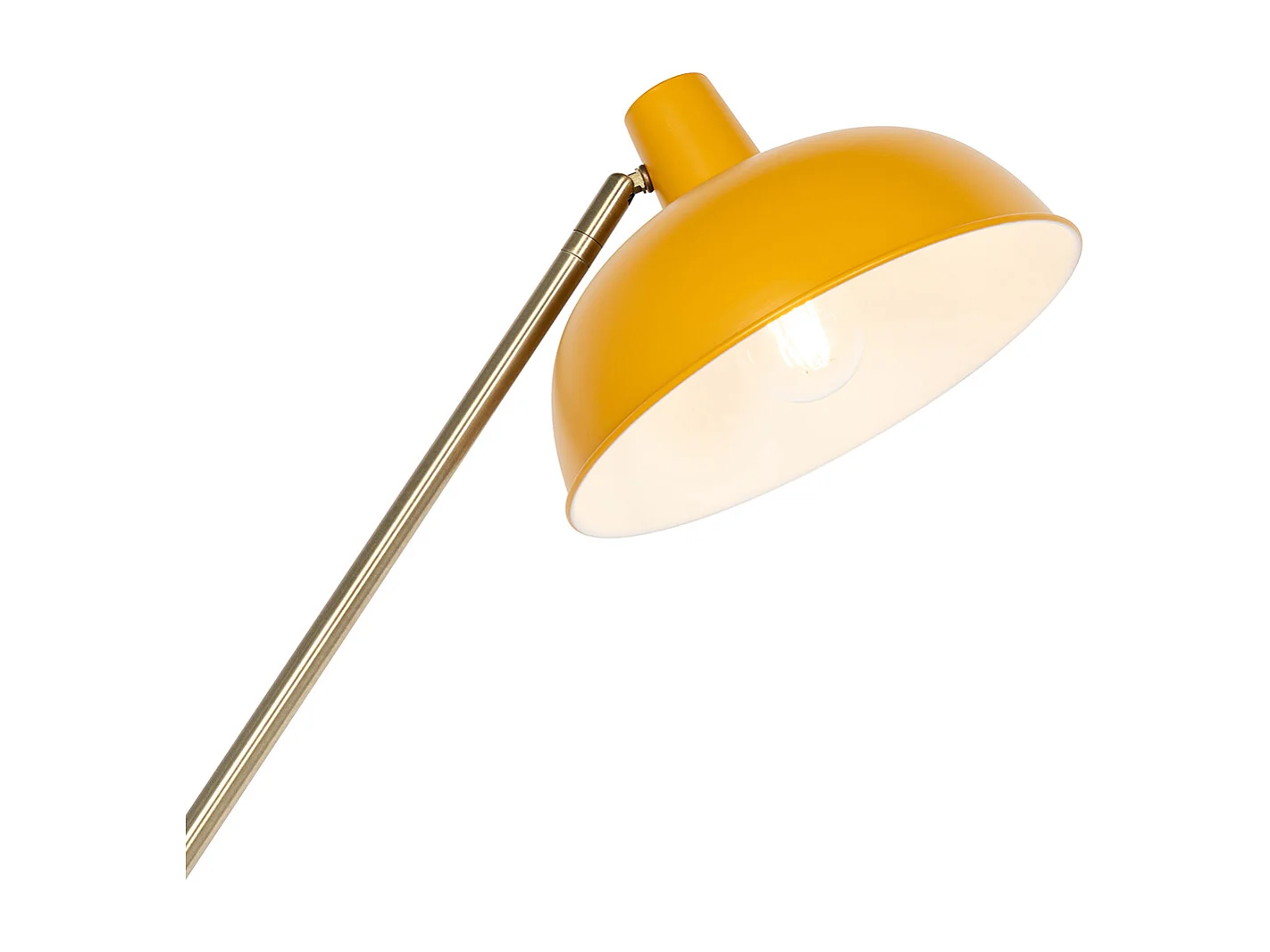Lampadaire rétro jaune avec bronze - Milou