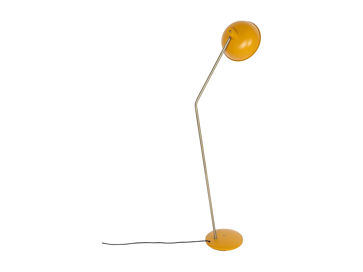 Lampadaire rétro jaune avec bronze - Milou