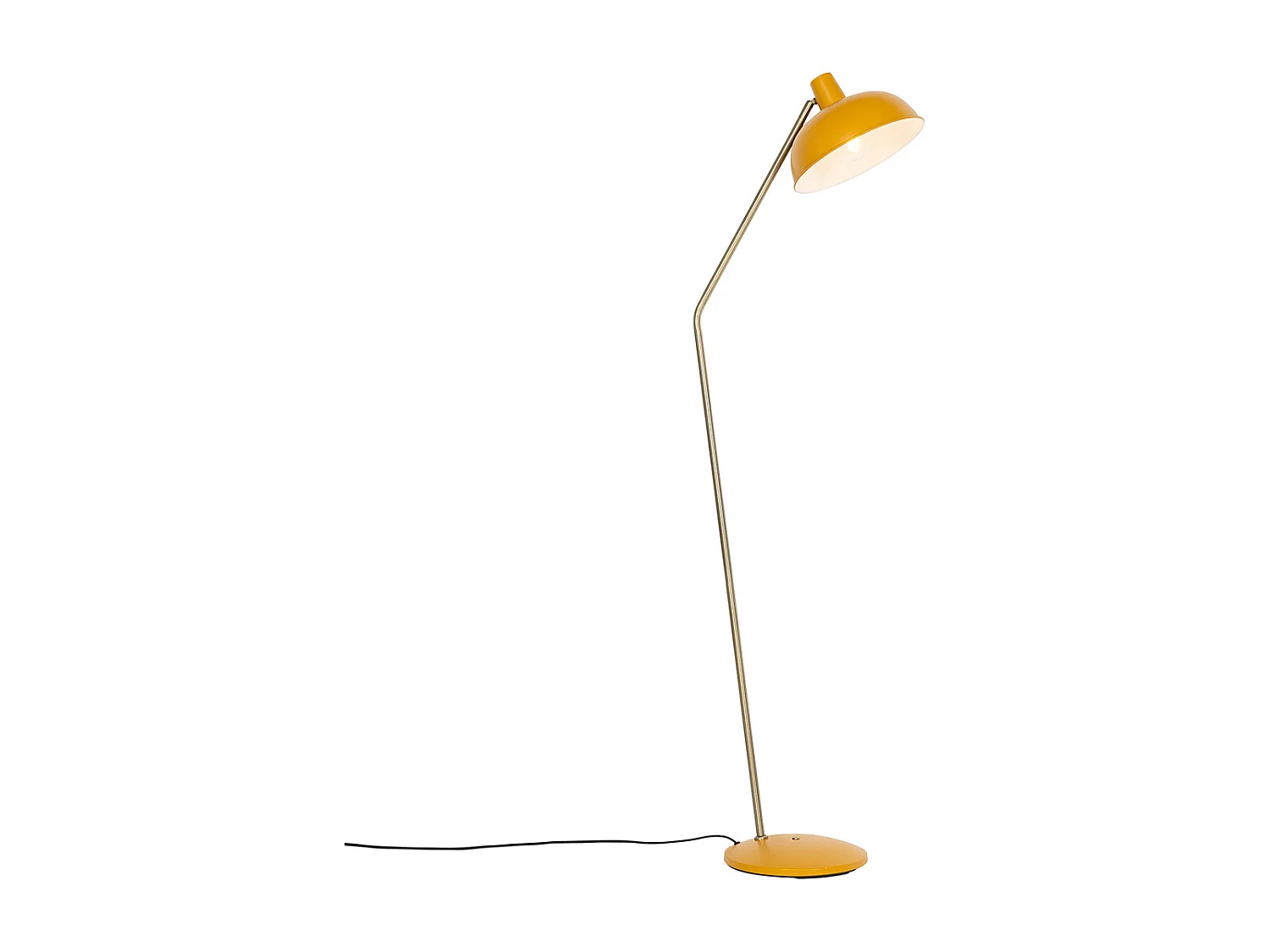 Lampadaire rétro jaune avec bronze - Milou
