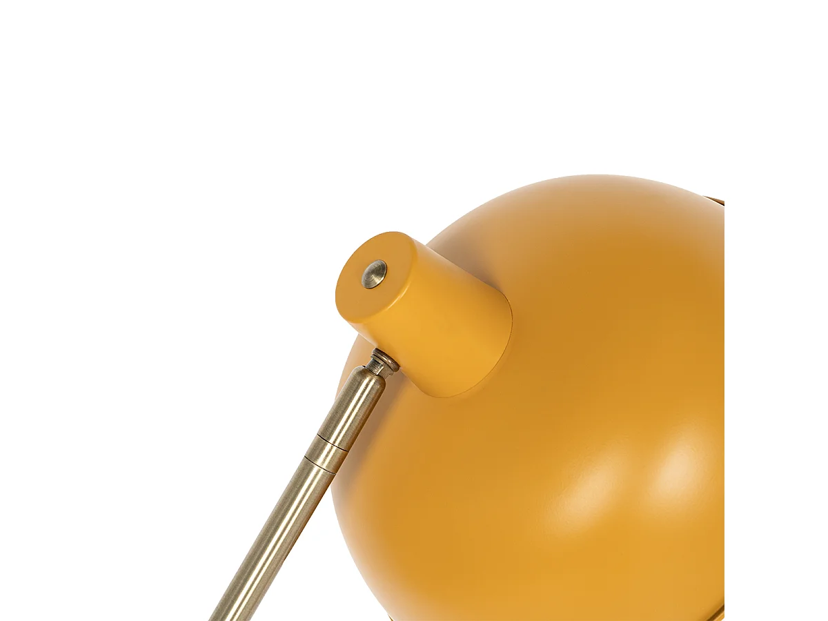 Lampadaire rétro jaune avec bronze - Milou