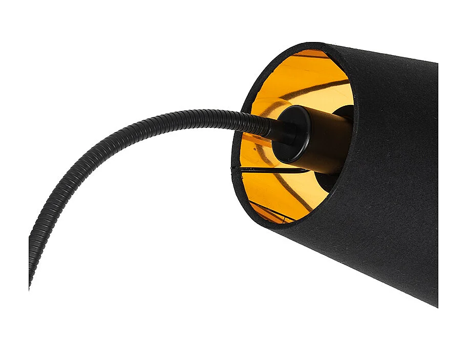 Lampadaire moderne noir 2 lumières - Carmen