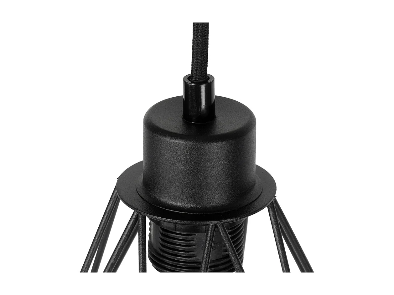 Lampadaire rustique noir avec bois 2 lumières - Chon