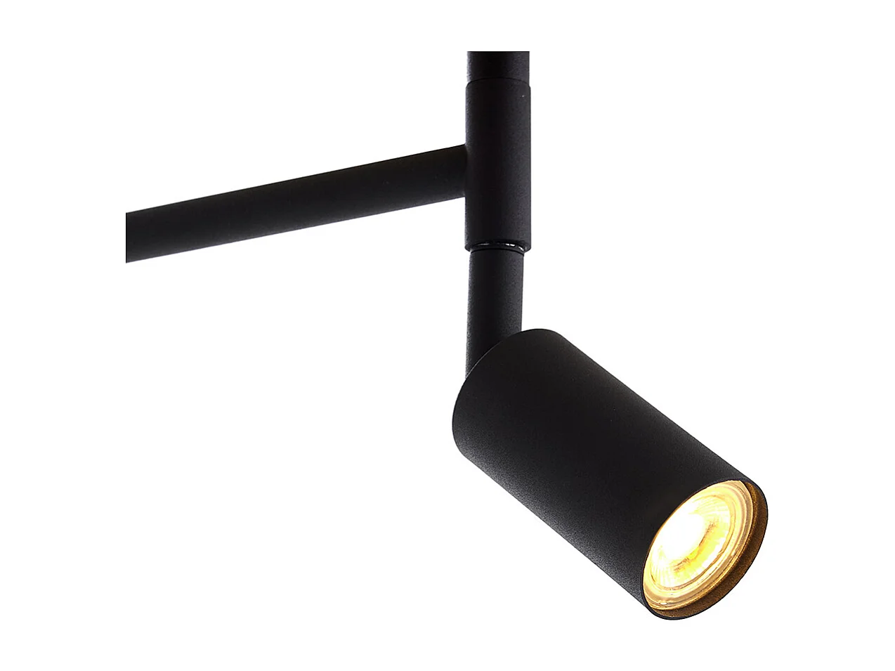 Lampadaire noir avec abat-jour noir et liseuse réglable - Ladas