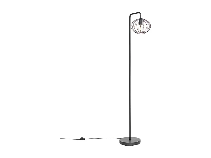 Lampadaire design noir 23 cm - Margarita
