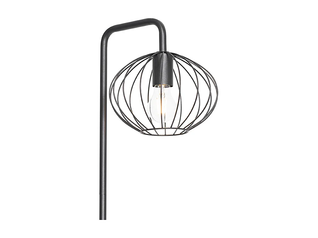 Lampadaire industriel noir 23 cm - Margarita
