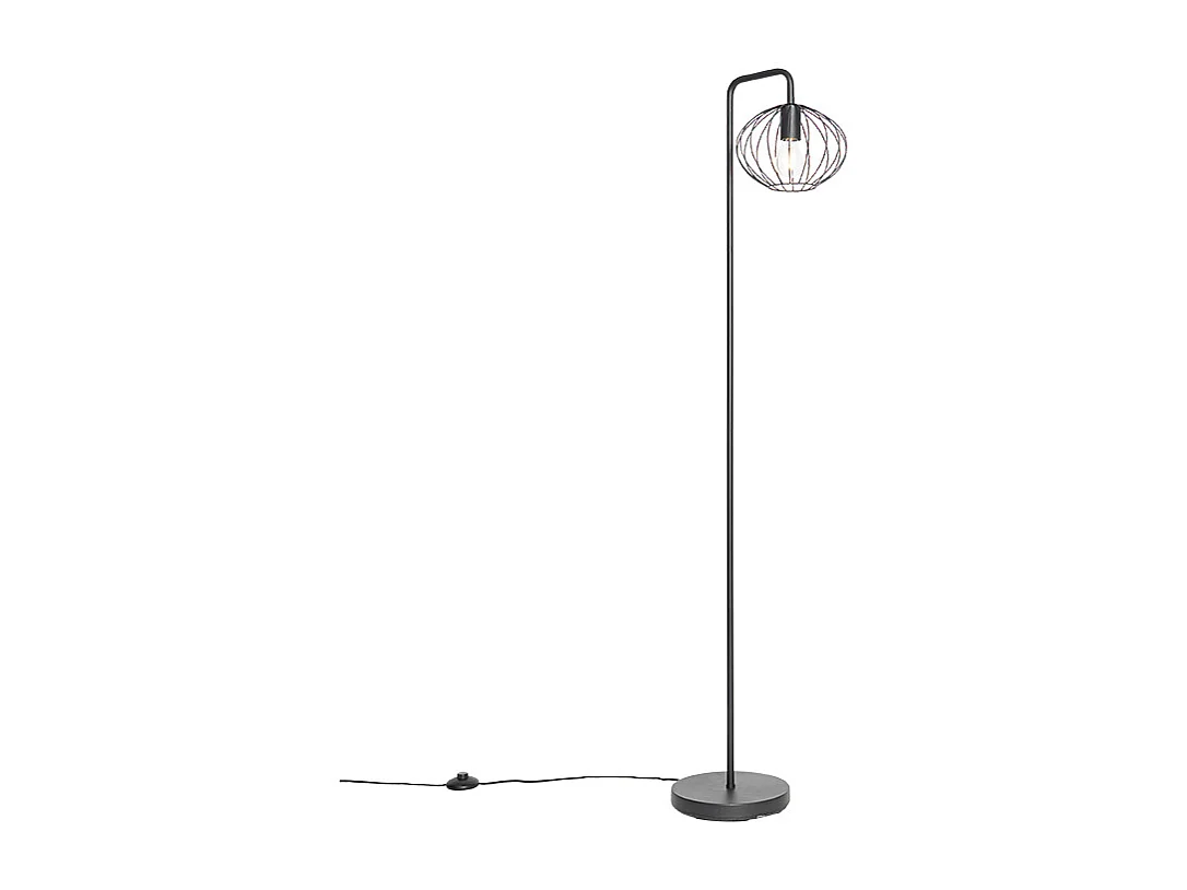 Lampadaire industriel noir 23 cm - Margarita