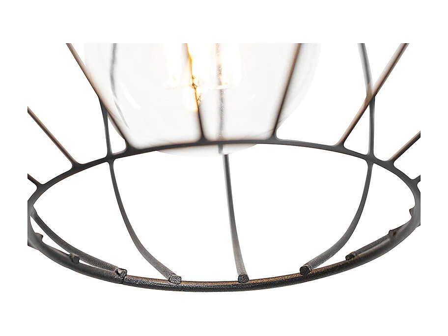 Lampadaire industriel noir 23 cm - Margarita