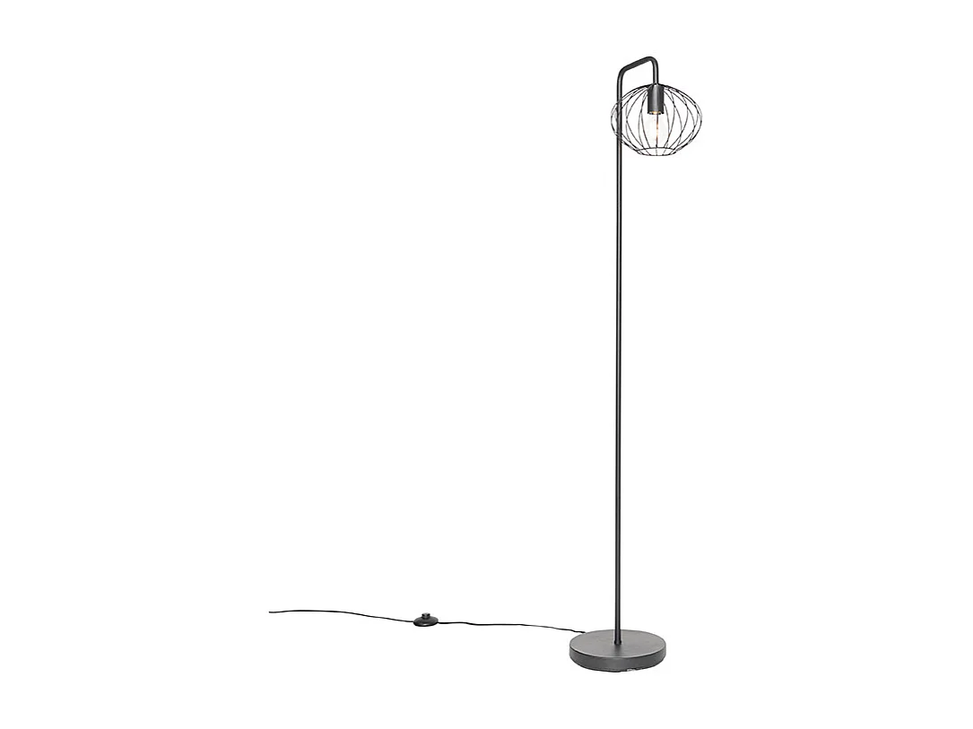 Lampadaire industriel noir 23 cm - Margarita